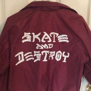 Thrasher “skate and destroy” Burgundy jacket